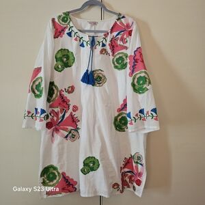 Frances Valentine Capri Trumpet Tunic. Size 2X